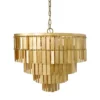 Worlds Away Priscilla Chandelier Gold Leaf