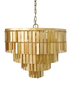 Worlds Away Priscilla Chandelier Gold Leaf