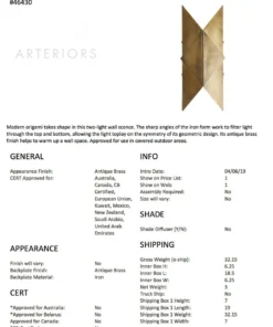 Arteriors Home Upson Sconce