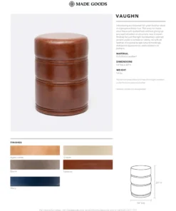 Made Goods New Arrivals Vaughn Stool Cream