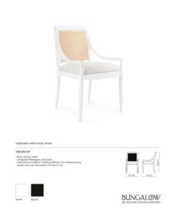 Bungalow 5 New Arrivals Veronika Armchair White 16 Bungalow 5 New Arrivals Veronika Armchair White