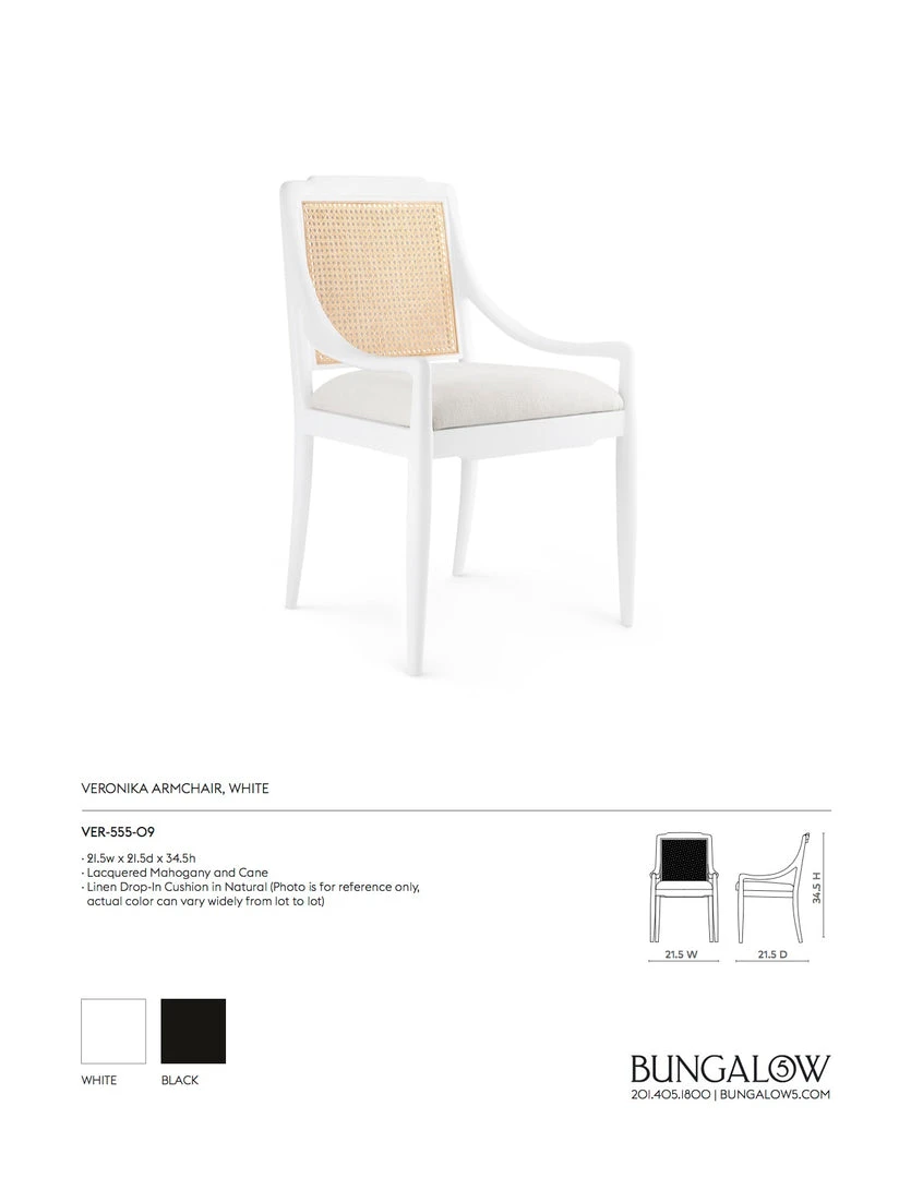 Bungalow 5 New Arrivals Veronika Armchair White 7 Bungalow 5 New Arrivals Veronika Armchair White