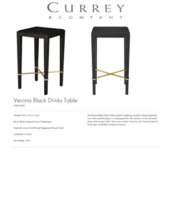 Currey And Company New Arrivals Verona Drinks Table