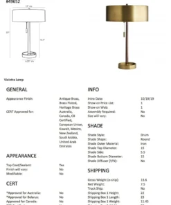 Arteriors Home New Arrivals Violetta Lamp Antique Brass 16 Arteriors Home New Arrivals Violetta Lamp Antique Brass