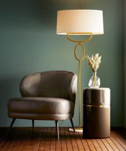 Arteriors Home New Arrivals Kitts Chair Mineral Gray Leather