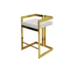 Worlds Away Emmett Counter Stool Brass And White New Arrivals