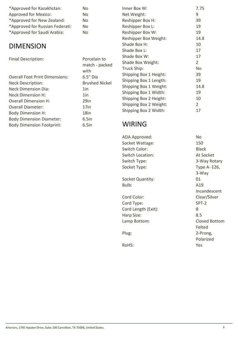 Arteriors Home Wheaton Table Lamp White Crackle New Arrivals 8 Arteriors Home Wheaton Table Lamp White Crackle New Arrivals