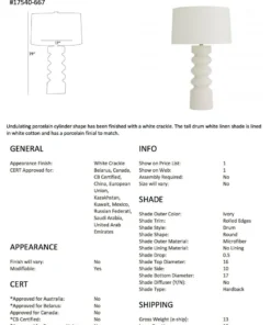 Arteriors Home Wheaton Table Lamp White Crackle New Arrivals 12 Arteriors Home Wheaton Table Lamp White Crackle New Arrivals