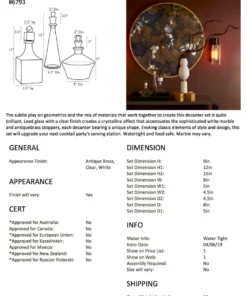 Arteriors Home New Arrivals Wilshire Decanter Set Of 3