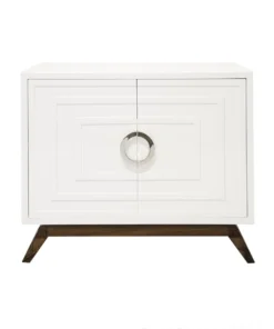 Worlds Away Bernard Two Door Cabinet Nickel