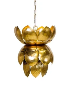 Worlds Away Blossom Pendant Gold Leaf