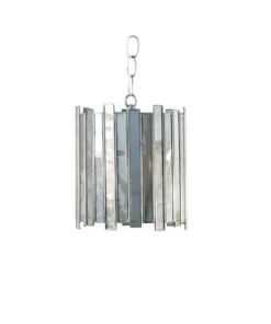 Worlds Away Faceted Mirrored Pendant Small