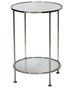Worlds Away Chico Side Table Nickel Plated New Arrivals