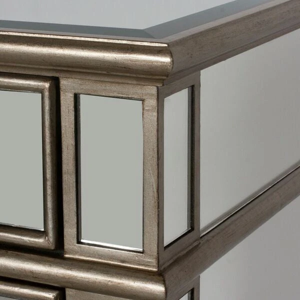 Worlds Away Claudette Mirrored Nightstand Silver Leaf New Arrivals 6 Worlds Away Claudette Mirrored Nightstand Silver Leaf New Arrivals