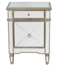 Worlds Away Claudette Mirrored Nightstand Silver Leaf New Arrivals 10 Worlds Away Claudette Mirrored Nightstand Silver Leaf New Arrivals