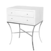 Worlds Away Elena Side Table White And Nickel 1 Worlds Away Elena Side Table White And Nickel