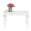 Worlds Away Jacklyn Glass Desk Mirrored