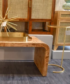 Worlds Away New Arrivals Monaco Round Cigar Table Gold