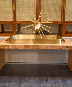 Worlds Away New Arrivals Newbury Coffee Table Burl Wood