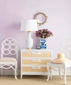 Bungalow 5 New Arrivals Astor 3 Drawer Side Table White