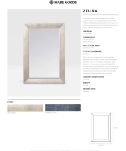 Made Goods New Arrivals Zelina Mirror Warm Silver