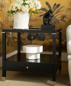 Bungalow 5 Alessandra 1 Drawer Side Table Black New Arrivals