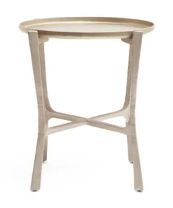 Made Goods Addison Large Side Table Aged Silver