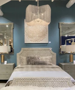 Made Goods Camille Chandelier White Gesso Metal