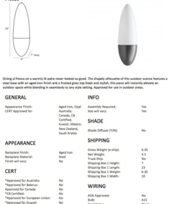 Arteriors Home Asher Outdoor Sconce Aged Iron