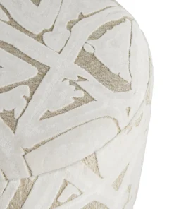 Arteriors Home New Arrivals Avalon Ottoman Swiss Coffee Champagne Swivel