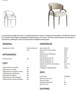 Arteriors Home Bahati Chair Natural New Arrivals