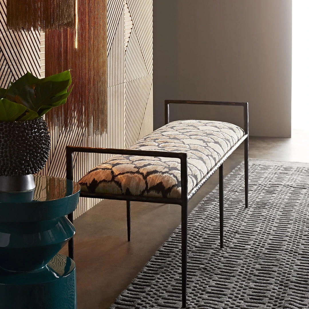 Arteriors Home Barbana Bench Ocelot Embroidery New Arrivals 4 Arteriors Home Barbana Bench Ocelot Embroidery New Arrivals