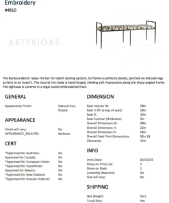 Arteriors Home Barbana Bench Ocelot Embroidery New Arrivals 19 Arteriors Home Barbana Bench Ocelot Embroidery New Arrivals