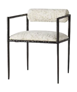 Arteriors Home New Arrivals Barbana Chair Facet Cream Chenille