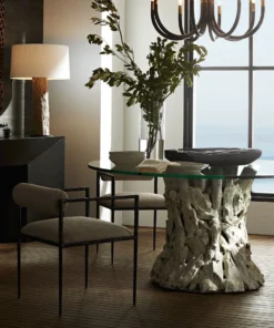 Arteriors Home Barbana Chair Pewter Texture