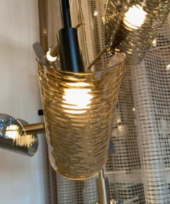 Arteriors Home New Arrivals Bend Chandelier Amber Steel