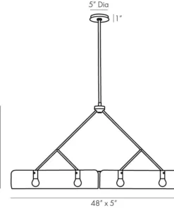 Arteriors Home Bend Linear Pendant Smoke Brass 24 Arteriors Home Bend Linear Pendant Smoke Brass