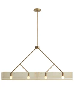 Arteriors Home Bend Linear Pendant Amber Brass New Arrivals