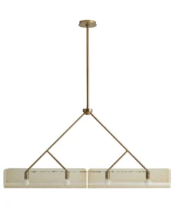 Arteriors Home Bend Linear Pendant Amber Brass New Arrivals