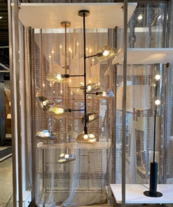 Arteriors Home New Arrivals Bend Chandelier Amber Steel