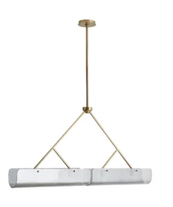 Arteriors Home Bend Linear Pendant Smoke Brass 19 Arteriors Home Bend Linear Pendant Smoke Brass