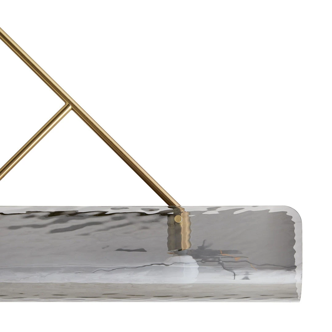 Arteriors Home Bend Linear Pendant Smoke Brass 10 Arteriors Home Bend Linear Pendant Smoke Brass
