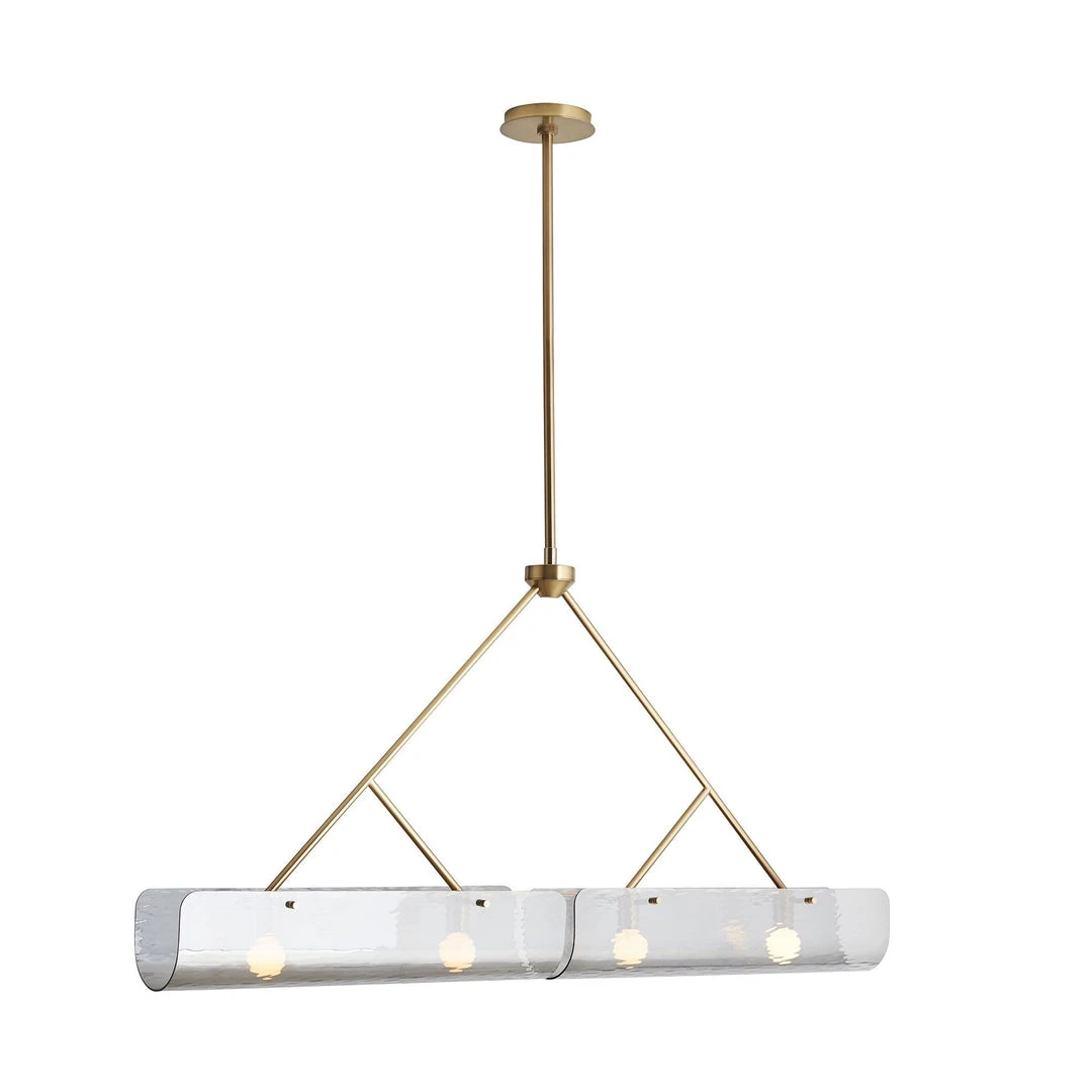 Arteriors Home Bend Linear Pendant Smoke Brass 8 Arteriors Home Bend Linear Pendant Smoke Brass