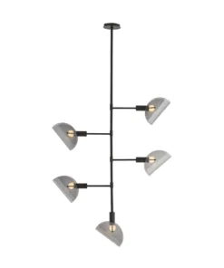 Arteriors Home Bend Chandelier Smoke Steel