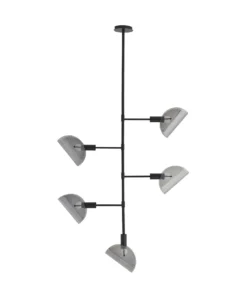 Arteriors Home Bend Chandelier Smoke Steel