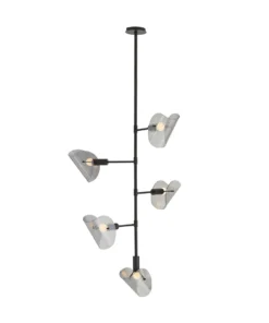 Arteriors Home Bend Chandelier Smoke Steel