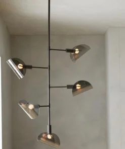 Arteriors Home Bend Chandelier Smoke Steel