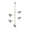 Arteriors Home New Arrivals Bend Chandelier Smoke Brass