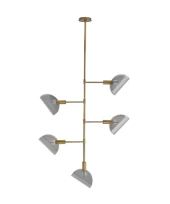 Arteriors Home New Arrivals Bend Chandelier Smoke Brass
