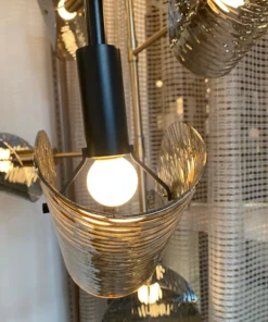 Arteriors Home New Arrivals Bend Chandelier Amber Steel